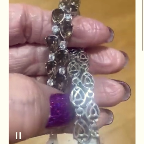 NWT Premium Brazilian Smoky Quartz bracelet size 71/4” - Picture 1 of 7